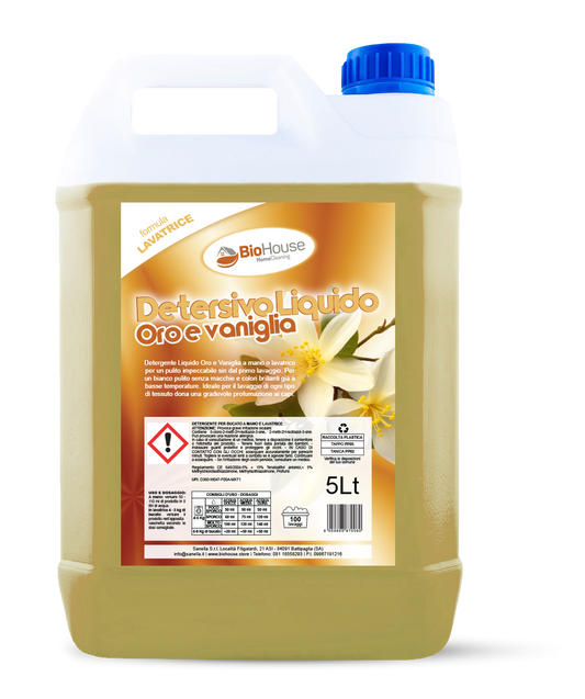 BioHouse - Detersivo Lavatrice Oro e Vaniglia